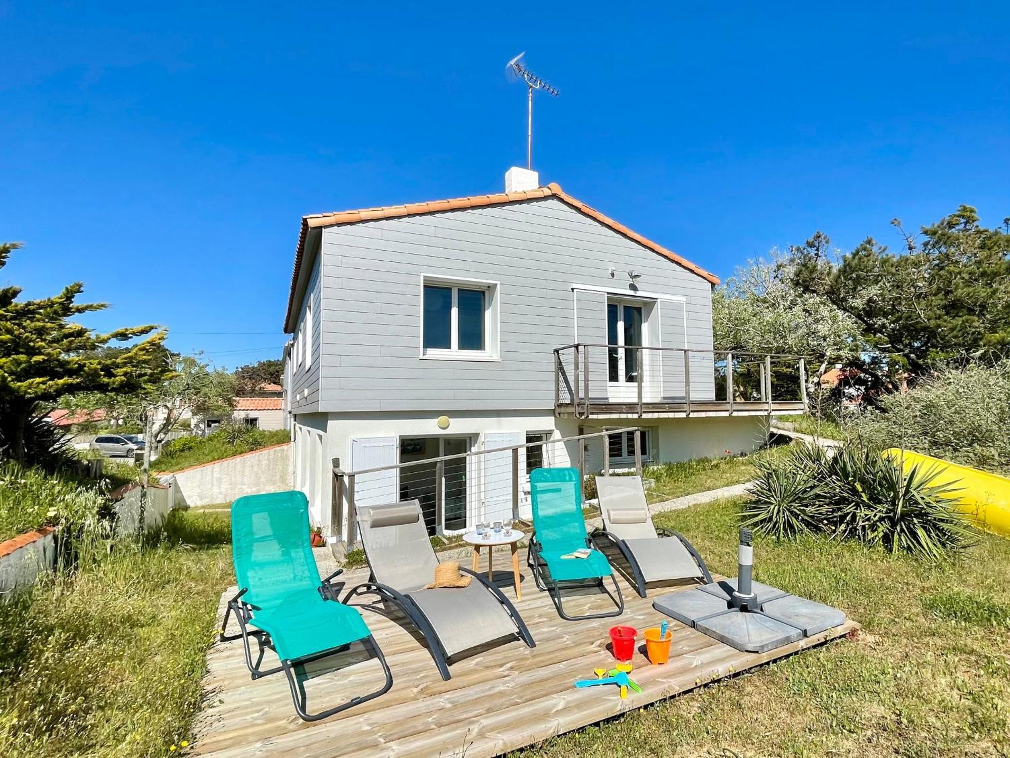 Maison Familiale Au Calme, Proche Plage, 9 Couchages, Terrasses, Wifi, Garage Velo - Bretignolles-Sur-Mer - Fr-1-231-203 Kültér fotó